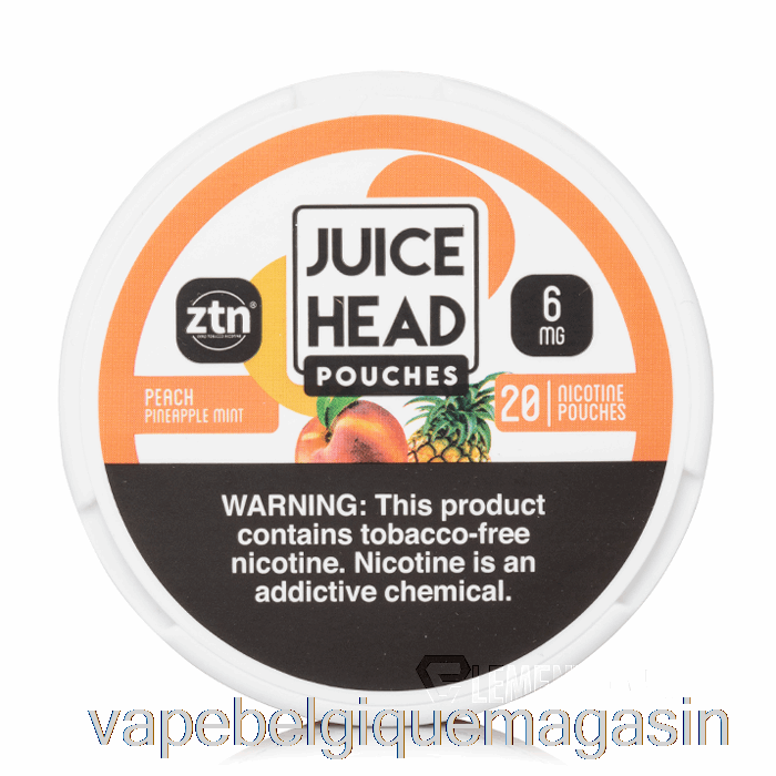 Vape Belgique Juice Head Sachets De Nicotine - Pêche Ananas Menthe